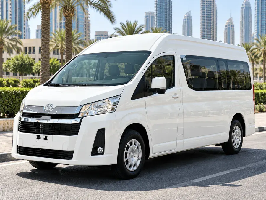 Toyota Hiace vehicle type shown as illustrative fleet option