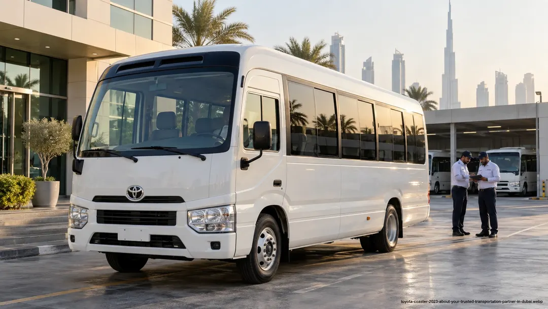 Single-Trip & Charter Bus Rental Dubai — private passenger bus and van transport in Dubai and the UAE
