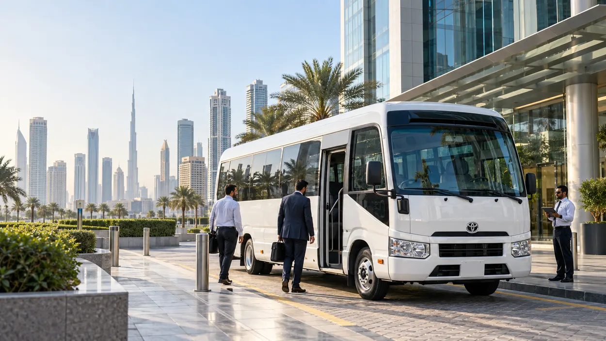 Corporate Transport Dubai — private passenger bus and van transport in Dubai and the UAE