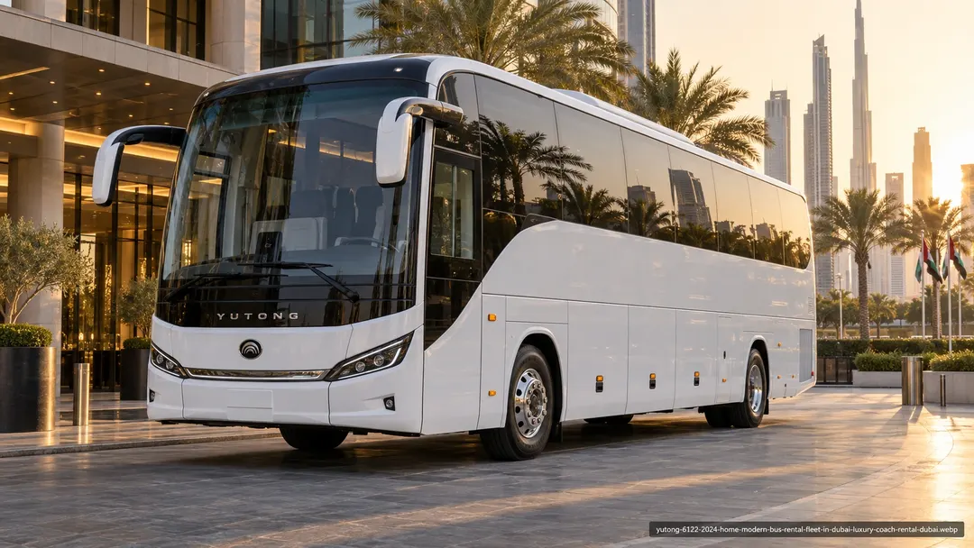 Luxury private passenger coach example for a Ras Al Khaimah group sightseeing tour